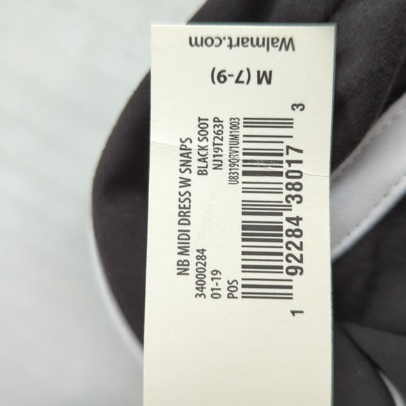 NWT NOBO Stripe Midi Dress with Snap Junior Medium Black White 7-9 - Picture 5 of 13